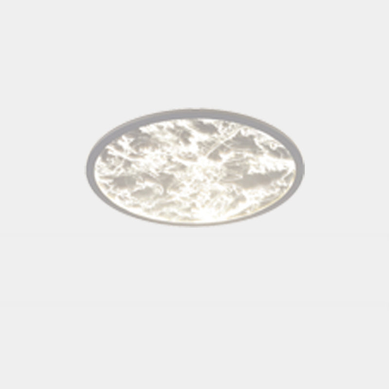 Zeitgenössische nordische Aluminium-Acryl-Nebelwolken-Schirm LED-Deckenleuchte für das Wohnzimmer 