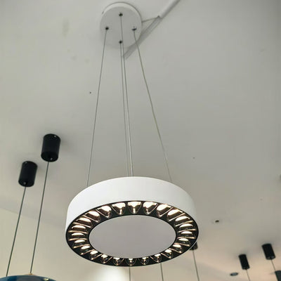 Zeitgenössische Nordische Aluminium Acryl Runde LED Pendelleuchte Für Wohnzimmer 