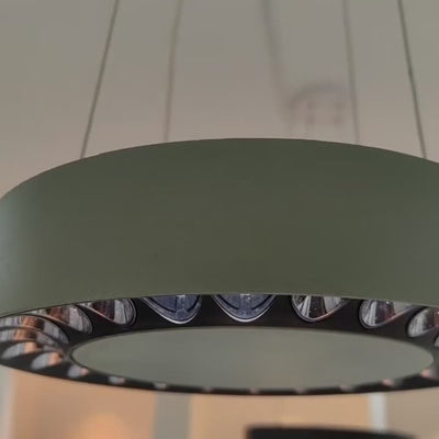 Zeitgenössische Nordische Aluminium Acryl Runde LED Pendelleuchte Für Wohnzimmer 