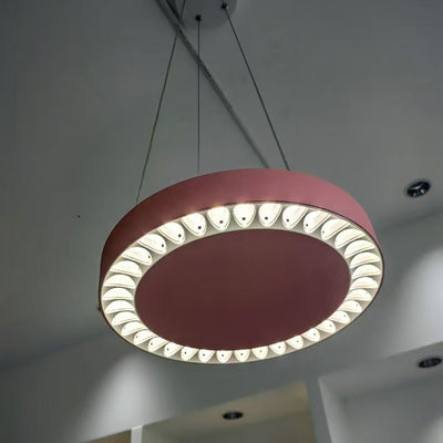 Zeitgenössische Nordische Aluminium Acryl Runde LED Pendelleuchte Für Wohnzimmer 