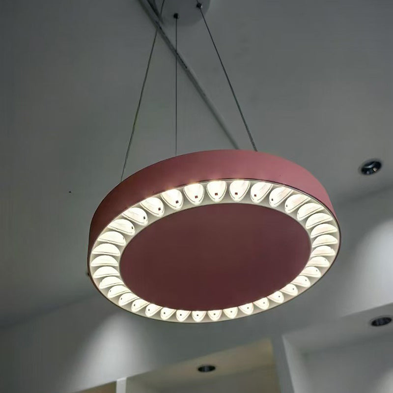 Zeitgenössische Nordische Aluminium Acryl Runde LED Pendelleuchte Für Wohnzimmer 