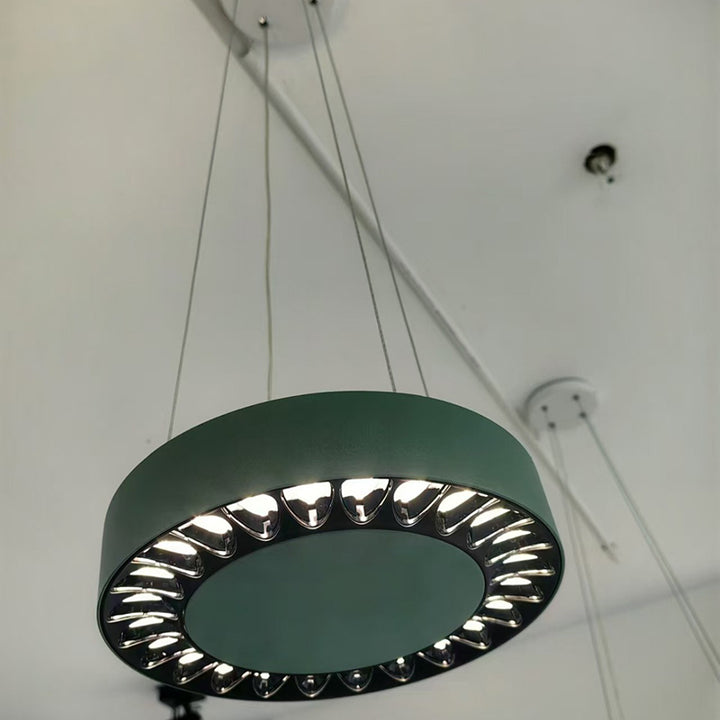 Contemporary Nordic Aluminum Acrylic Round LED Pendant Light For Living Room