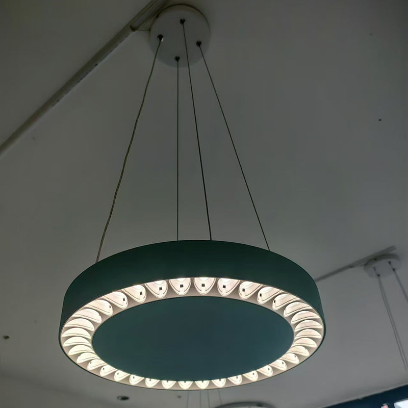 Zeitgenössische Nordische Aluminium Acryl Runde LED Pendelleuchte Für Wohnzimmer 