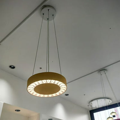 Zeitgenössische Nordische Aluminium Acryl Runde LED Pendelleuchte Für Wohnzimmer 