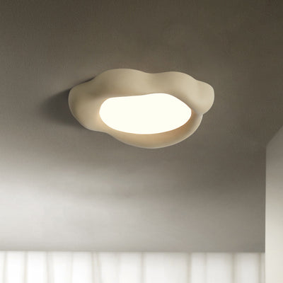 Zeitgenössische nordische Deckenleuchte aus Fiberglas und Acryl mit runder LED für das Wohnzimmer 