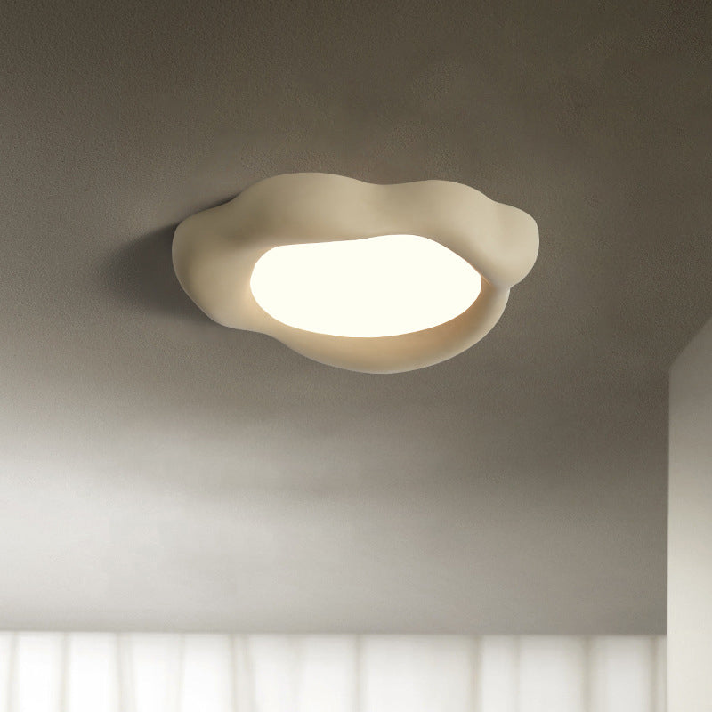 Zeitgenössische nordische Deckenleuchte aus Fiberglas und Acryl mit runder LED für das Wohnzimmer 