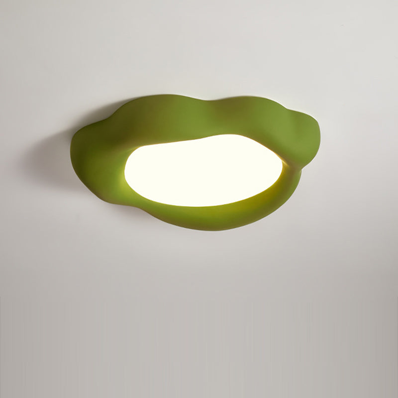Zeitgenössische nordische Deckenleuchte aus Fiberglas und Acryl mit runder LED für das Wohnzimmer 