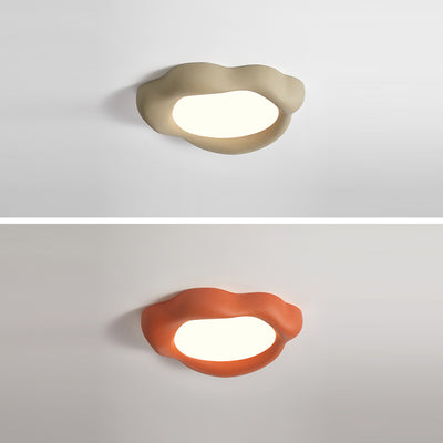 Zeitgenössische nordische Deckenleuchte aus Fiberglas und Acryl mit runder LED für das Wohnzimmer 