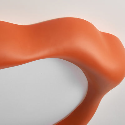 Zeitgenössische nordische Deckenleuchte aus Fiberglas und Acryl mit runder LED für das Wohnzimmer 