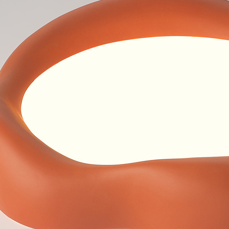 Zeitgenössische nordische Deckenleuchte aus Fiberglas und Acryl mit runder LED für das Wohnzimmer 