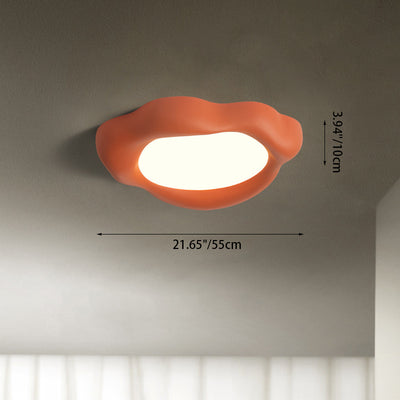 Zeitgenössische nordische Deckenleuchte aus Fiberglas und Acryl mit runder LED für das Wohnzimmer 