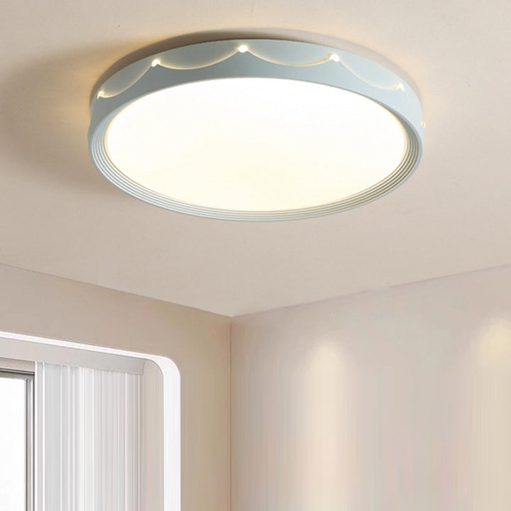 Moderne minimalistische runde LED-Deckenleuchte aus Eisen und Acryl für das Wohnzimmer 