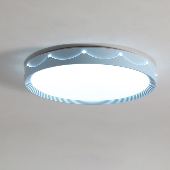 Modern Minimalist Iron Acrylic Round LED Flush Mount Ceiling Light For Living Room