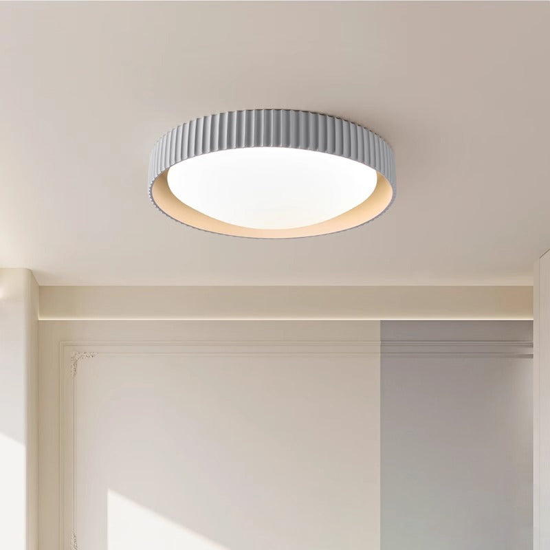 ضوء السقف المثبت بدائرة هندسية من الأكريليك الراتنج الماكرون الاسكندنافي المعاصر LED لغرفة النوم 