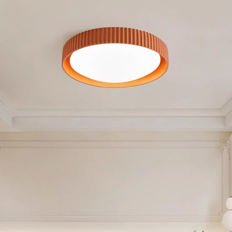 ضوء السقف المثبت بدائرة هندسية من الأكريليك الراتنج الماكرون الاسكندنافي المعاصر LED لغرفة النوم 