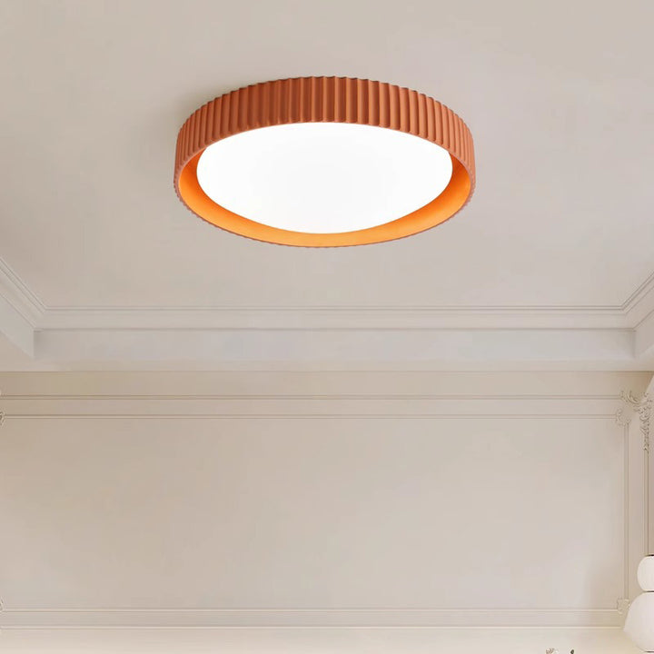 ضوء السقف المثبت بدائرة هندسية من الأكريليك الراتنج الماكرون الاسكندنافي المعاصر LED لغرفة النوم 