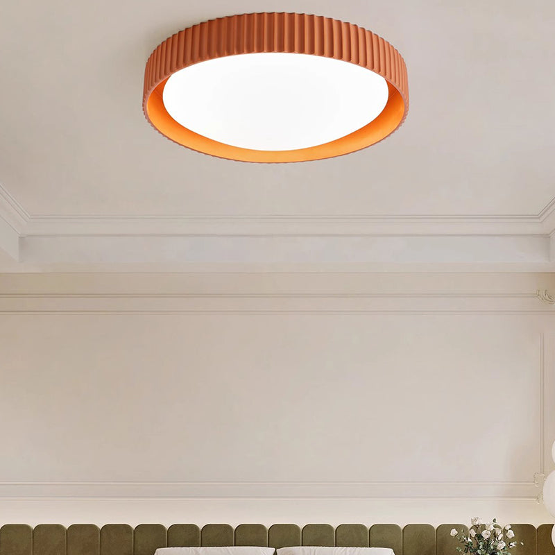 ضوء السقف المثبت بدائرة هندسية من الأكريليك الراتنج الماكرون الاسكندنافي المعاصر LED لغرفة النوم 
