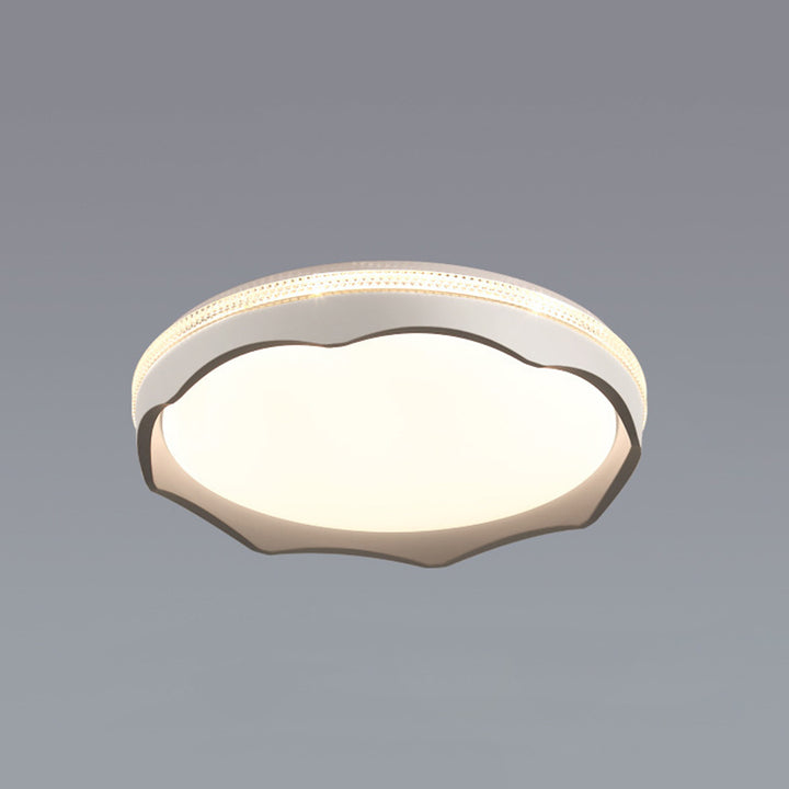 Modern Minimalist Geometrical Square Iron Acrylic LED Flush Mount Ceiling Light For Living Room