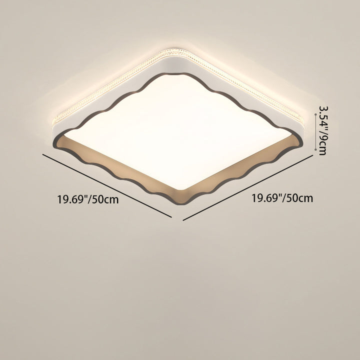 Moderne minimalistische geometrische quadratische Eisen-Acryl-LED-Deckenleuchte für das Wohnzimmer 