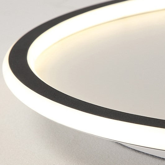 Modern Minimalist Iron Silicone Round LED Flush Mount Ceiling Light For Bedroom