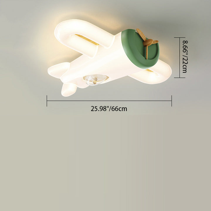 Luz de techo empotrada LED de hierro PE avión creativo contemporáneo para sala de estar 