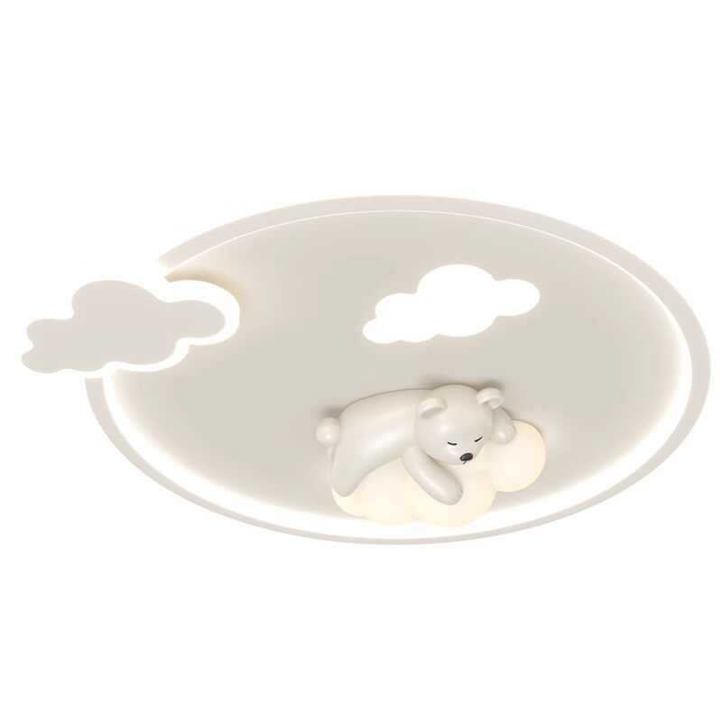 Plafonnier LED encastré rond en fer et aluminium nordique contemporain pour chambre à coucher 