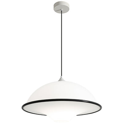 Zeitgenössische nordische Eisen-Glas-Fliegende-Untertasse-Schirm LED Pendelleuchte für das Schlafzimmer 