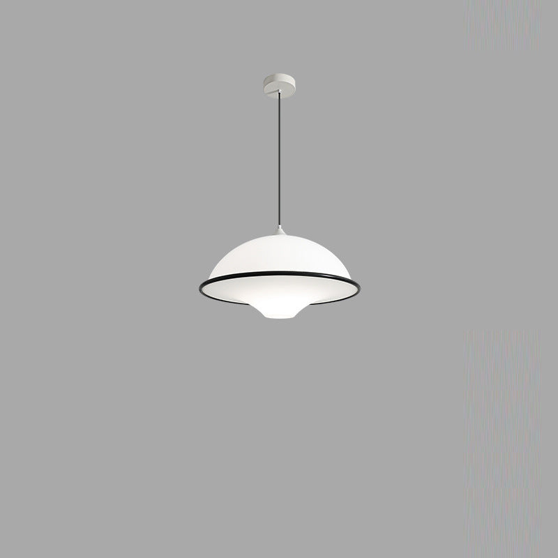Zeitgenössische nordische Eisen-Glas-Fliegende-Untertasse-Schirm LED Pendelleuchte für das Schlafzimmer 