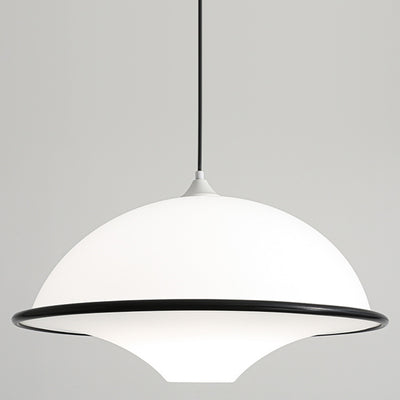 Zeitgenössische nordische Eisen-Glas-Fliegende-Untertasse-Schirm LED Pendelleuchte für das Schlafzimmer 