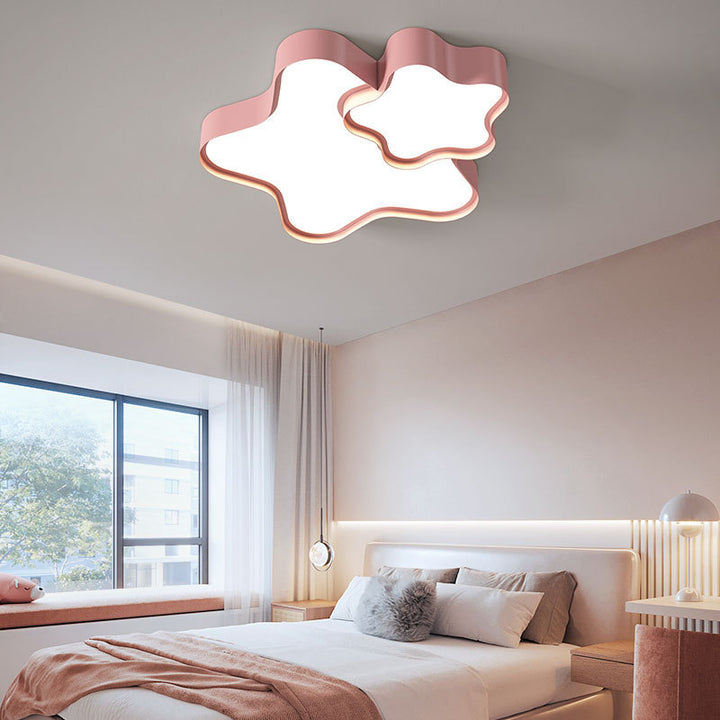 Zeitgenössische skandinavische Eisen-Acryl-Stern-Herzform LED Deckenleuchte für das Wohnzimmer 