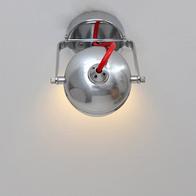 Modern Minimalist Iron Cylinder 1-Light Adjustable Spotlight Semi-Flush Mount Ceiling Light For Living Room