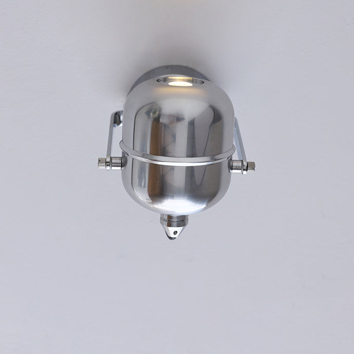 Modern Minimalist Iron Cylinder 1-Light Adjustable Spotlight Semi-Flush Mount Ceiling Light For Living Room