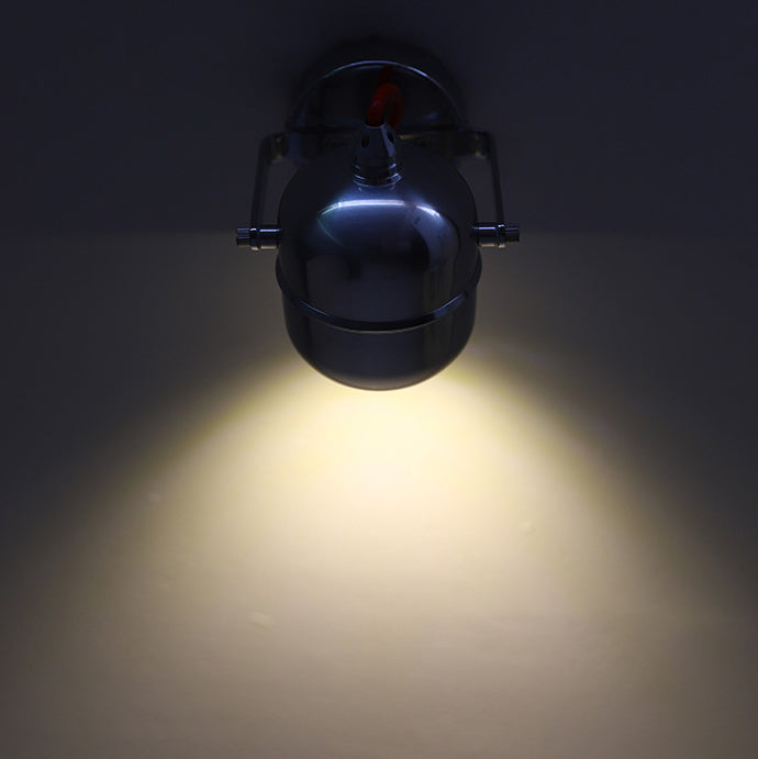 Modern Minimalist Iron Cylinder 1-Light Adjustable Spotlight Semi-Flush Mount Ceiling Light For Living Room