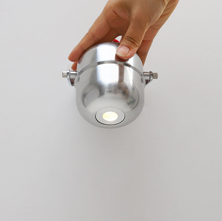 Modern Minimalist Iron Cylinder 1-Light Adjustable Spotlight Semi-Flush Mount Ceiling Light For Living Room