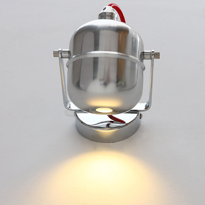 Modern Minimalist Iron Cylinder 1-Light Adjustable Spotlight Semi-Flush Mount Ceiling Light For Living Room