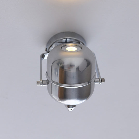 Modern Minimalist Iron Cylinder 1-Light Adjustable Spotlight Semi-Flush Mount Ceiling Light For Living Room