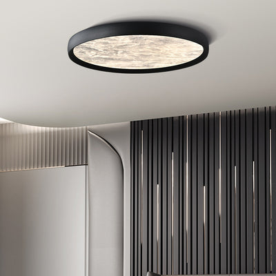 Contemporary Scandinavian Cloud Mist Aluminum Acrylic Round LED Flush Mount Ceiling Light For Living Room