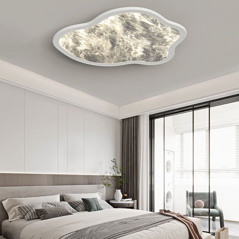 مصباح سقف LED بتصميم حديث من الألومنيوم مع ظل سحابة من الأكريليك الكريستالي للغرفة المعيشة 
