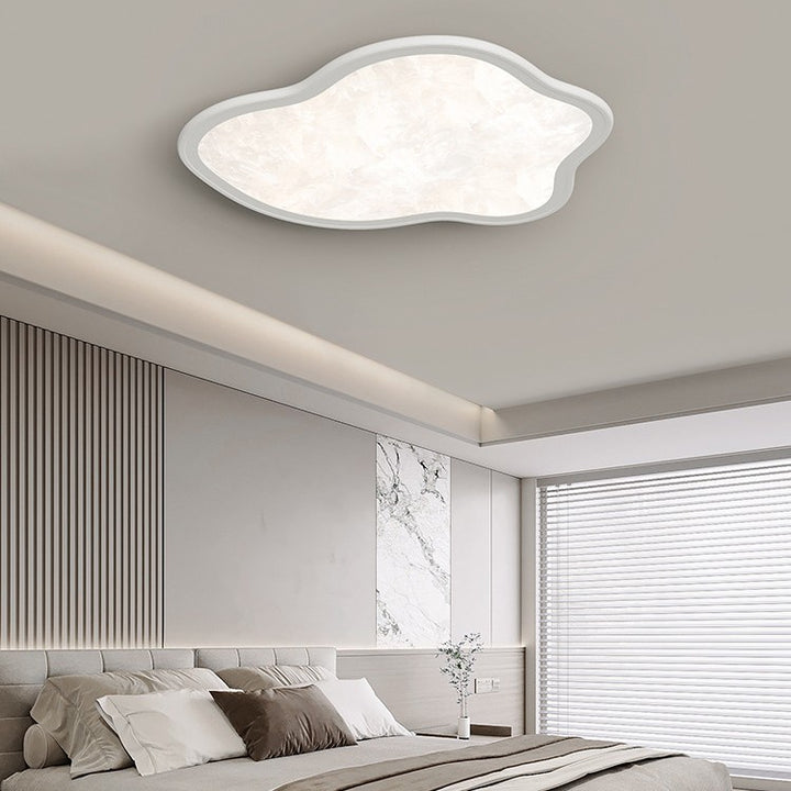 مصباح سقف LED بتصميم حديث من الألومنيوم مع ظل سحابة من الأكريليك الكريستالي للغرفة المعيشة 