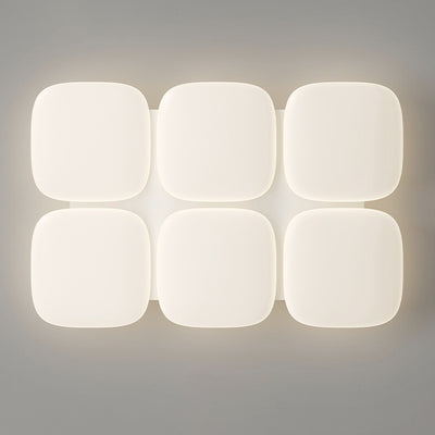 Modern Minimalist Iron PE Geometric Square LED Flush Mount Ceiling Light For Living Room
