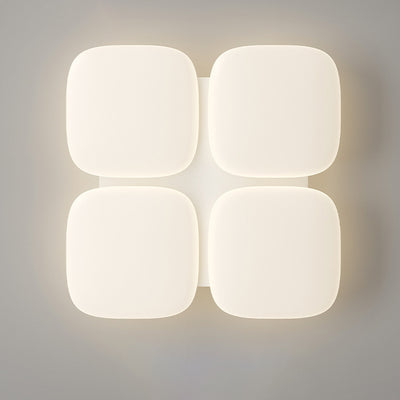 Modern Minimalist Iron PE Geometric Square LED Flush Mount Ceiling Light For Living Room