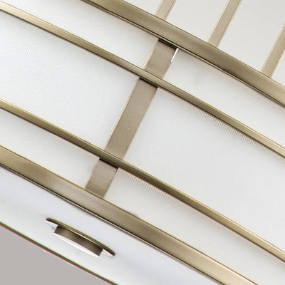 Moderner Luxus Geometrische Trommel Messing Finish Geriffelte Glasschirm 3-Licht Kronleuchter Für Wohnzimmer 