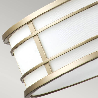 Moderner Luxus Geometrische Trommel Messing Finish Geriffelte Glasschirm 3-Licht Kronleuchter Für Wohnzimmer 