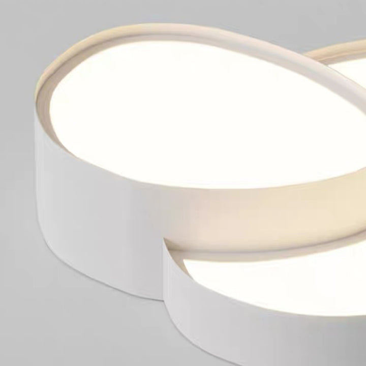 Moderne schlichte LED-Deckenleuchte aus Acryl und Eisen in Kieselstein-Optik für das Wohnzimmer 