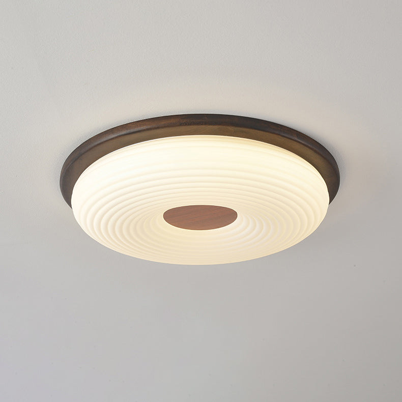 Plafonnier LED en bois massif nordique contemporain avec abat-jour en acrylique en forme de nuage pour chambre 