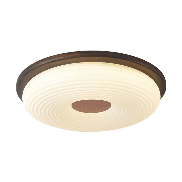 Plafonnier LED en bois massif nordique contemporain avec abat-jour en acrylique en forme de nuage pour chambre 
