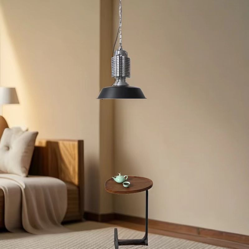 Lámpara colgante de aluminio con círculo geométrico escandinavo contemporáneo de 1 luz para comedor 