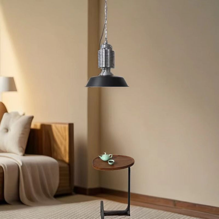 Lámpara colgante de aluminio con círculo geométrico escandinavo contemporáneo de 1 luz para comedor 