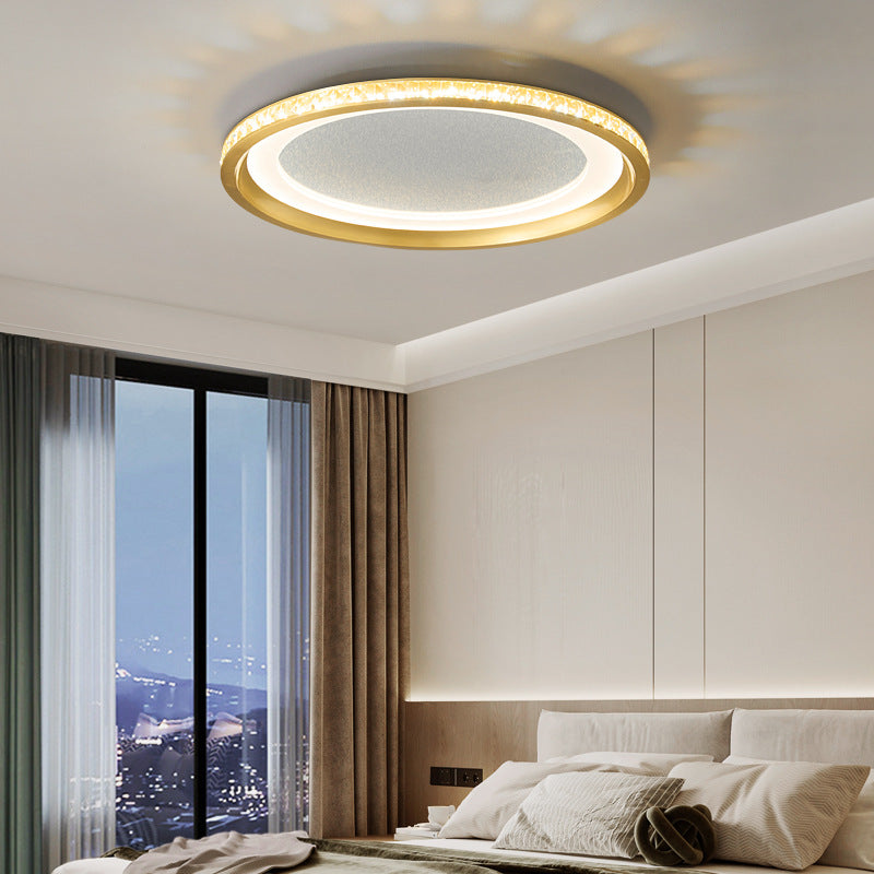 Moderne Luxus Aluminium Kristall Sternenhimmel Acryl Runde LED Deckenleuchte für Schlafzimmer 