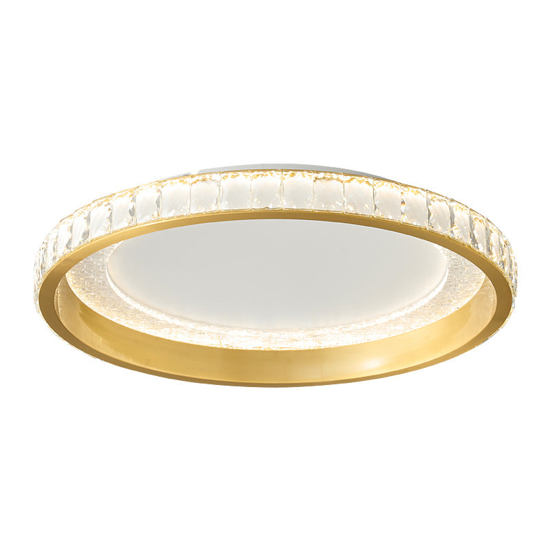 Moderne Luxus Aluminium Kristall Sternenhimmel Acryl Runde LED Deckenleuchte für Schlafzimmer 